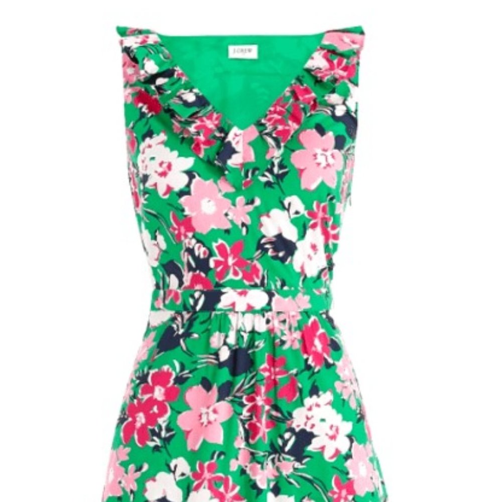 J Crew Floral Midi Dress